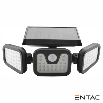 Candeeiro Exterior 15W C Sensor PIR Painel Solar ENTAC