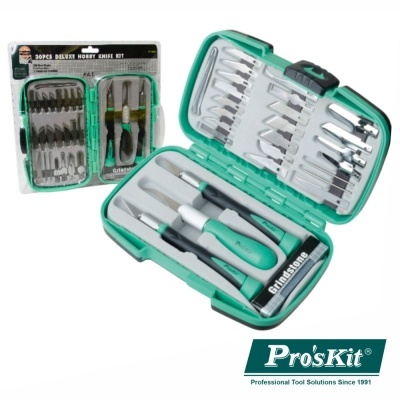 CONJUNTO DE 3 INSTRUMENTOS CORTE C 30 ACESSÓRIOS PROSKIT