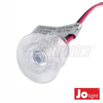 FOCO LED 0.3W 12V 18MM BRANCO FRIO P ENCASTRAR IP20 JOL