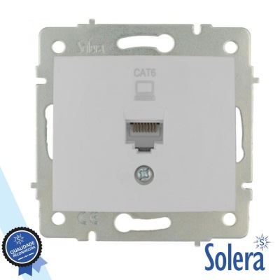 Tomada de Encastrar RJ45 C 1 Saída Sem Moldura SOLERA