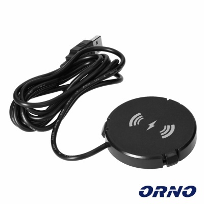 Carregador Por Indução QI de Embutir Ø60mm C Cabo USB ORNO
