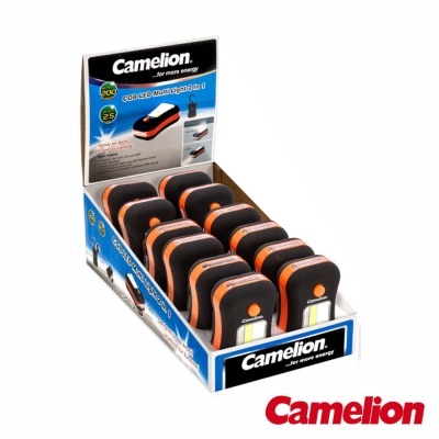 Expositor 12 Lanterna LED 2em1 Magnética c Gancho CAMELION