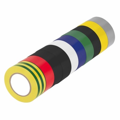 Conjunto 10 Rolos Fita Isoladora Multicor 19mm 18m
