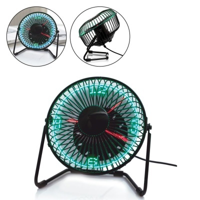 Ventoinha Pessoal 4" C Relógio e Temperatura