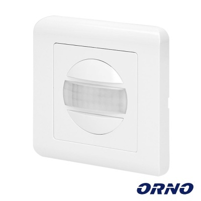 Sensor de movimento branco quadrado com régua sensorial central