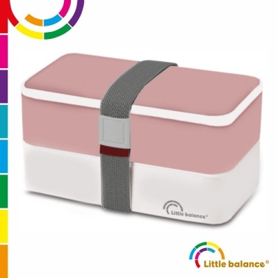 Lancheira Dupla C Talheres 1200ml Rosa