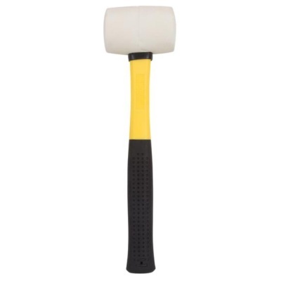 Marreta de borracha com cabo amarelo e pega preta