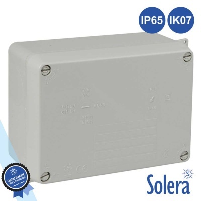 CAIXA DE PASSAGEM ESTANQUE 153x110x65MM IP65 IK07 SOLERA