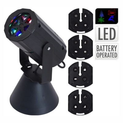 Projetor LED Interior a Bateria C 4 Slides