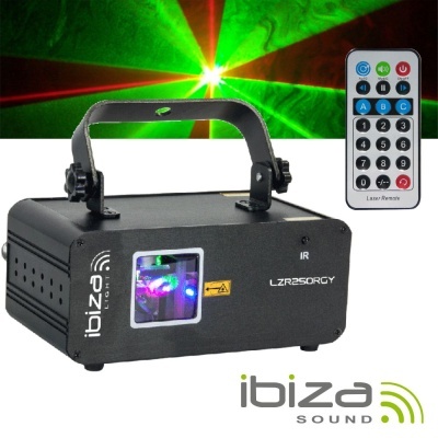Laser Gráfico VermelhoVerdeAmarelo DMX 250mW IBIZA