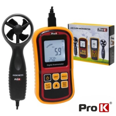 ANEMÓMETRO E TERMÓMETRO DIGITAL PROK
