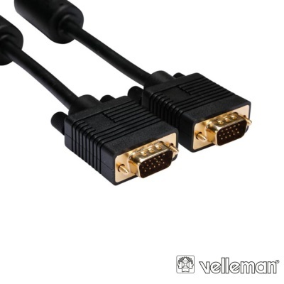 Cabo VGA Dourado Macho  Macho 10m C Filtro VELLEMAN