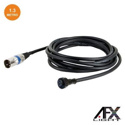 CABO DMX XLR 3P MACHO  XLR 3P FÊMEA 1.3M IPAR123 AFXLIGHT
