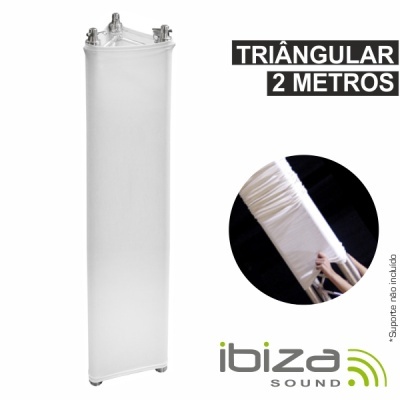 Painel acústico triangular branco de 2 metros da Ibiza Sound
