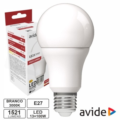 Lâmpada LED E27 Globo A60 13W 230V 3000K 1521lm AVIDE