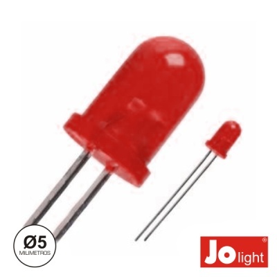 LED 5MM VERVELHO DIFUSO INTERMITENTE JOLIGHT