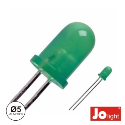 LED 5MM VERDE 12V DIFUSO JOLIGHT