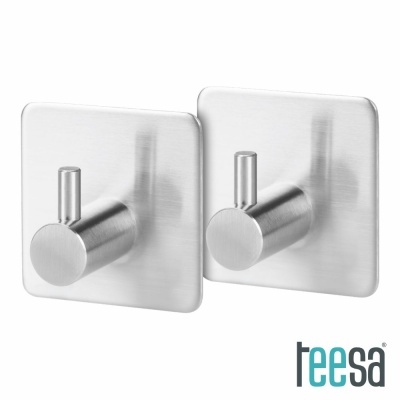 Conjunto de 2 Ganchos Inox C Fita 3M 3kg TEESA