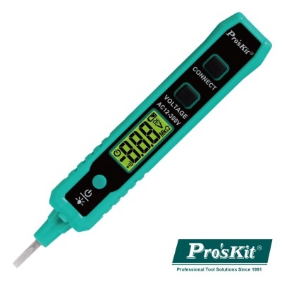 Testador eletricidade digital Pro'sKit verde e preto com visor