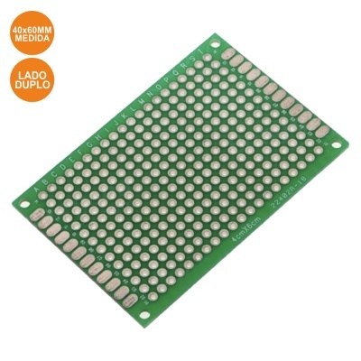 PLACA CIRCUITO IMPRESSO PERFURADA EM PONTOS 40X60MM