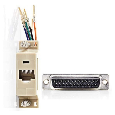 Ficha Adaptadora RJ45   D 25p Macho