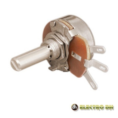 Potenciômetro rotativo metálico com três terminais