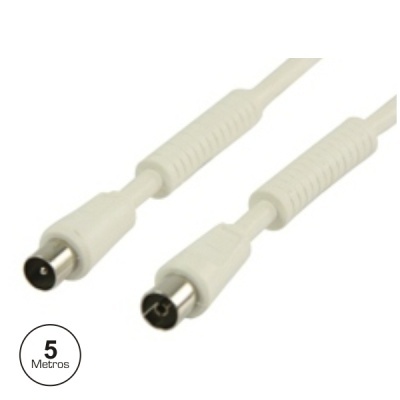 CABO COAXIAL MACHOFÊMEA BRANCO 5M CFILTRO