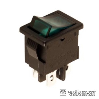 INTERRUPTOR BASCULANTE C LUZ 5A-250V DPST ON-OFF VELLEMAN