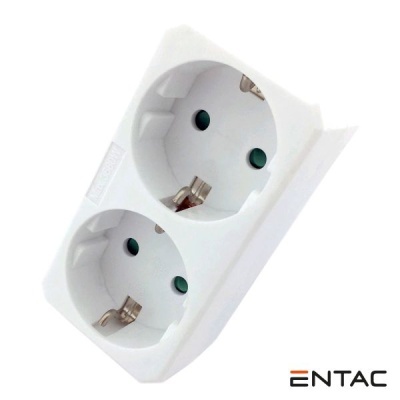 Tomada Elétrica C 2 Saídas Branco ENTAC