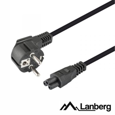 Cabo Alimentação Schuko Macho IEC C5 Fêmea 1.8m LANBERG