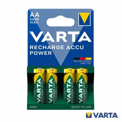 Pilha Recarregável AA 1.2V 2600mA 4x Blister VARTA