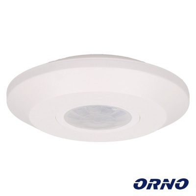 detetor de movimento de teto ORNO branco circular com sensor central