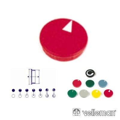 TAMPA P BOTÃO DE 21MM VERMELHO