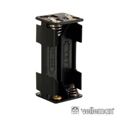 SUPORTE P 4 PILHAS AAA C TERMINAIS P SOLDAR VELLEMAN