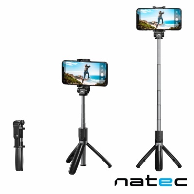 Vara Telescópica Monopod P Selfies C Função Tripé NATEC