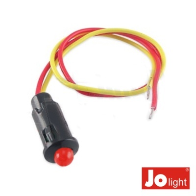 LED 5MM ALTO BRILHO VERMELHO 12V DC C19CM CABO JOLIGHT