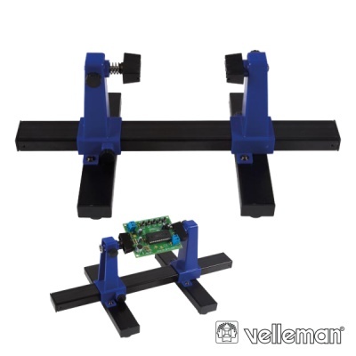 Suporte ajustável Velleman Azul e Preto para Placas Eletrónicas