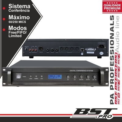 SISTEMA CONFERÊNCIA 19" 1U ATÉ 60 MIC MESA