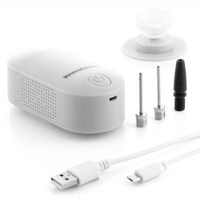 Dispositivo branco pequeno com acessórios incluídos