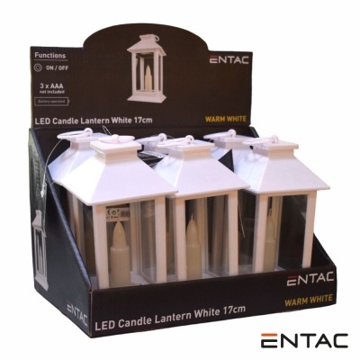 Expositor C 6 Candeeiros Decorativos LED 17cm Branco