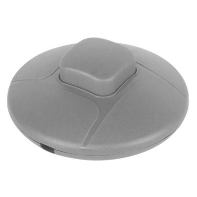 Interruptor De Pé 2A 250V Redondo Prata