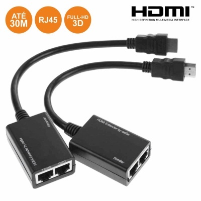 RECEPTOR E TRANSMISSOR HDMI VIA RJ45 CAT56