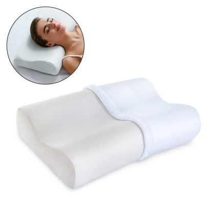 Almofada ortopédica branca em espuma de memória com capa respirável
