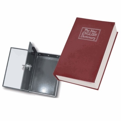 Cofre Metálico em Formato de Livro 18x11.5x5.5cm