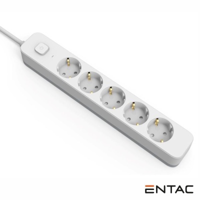 Extensão Elétrica 5x Schuko C Interruptor 3m ENTAC