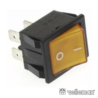 INTERRUPTOR BASCULANTE C LUZ 10A-250V DPST ON-OFF VELLEMAN