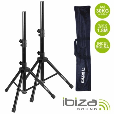 CONJUNTO 2 SUPORTES P COLUNAS C BOLSA 1.8M 30KG IBIZA