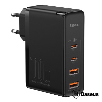 Alimentador Comutado 2 USB-C PD  2 USB-A 100W GaN2 BASEUS