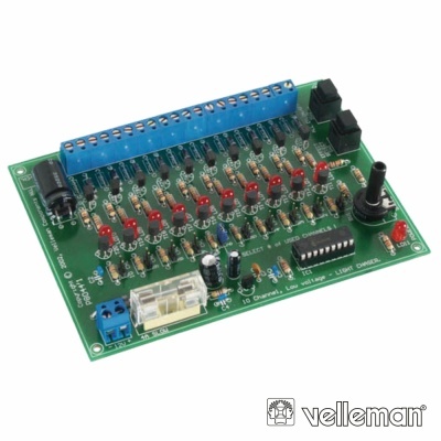 KIT GERADOR DE EFEITOS LUZ C 10 CANAIS 12VDC VELLEMAN