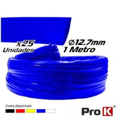 TUBO MANGA TERMORETRÁCTIL 12.7MM 1.2M 25X AZUL PROK
